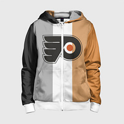 Толстовка на молнии детская Philadelphia Flyers, цвет: 3D-белый