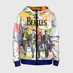 Толстовка на молнии детская The Beatles: Colour Spray, цвет: 3D-синий
