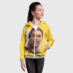 Толстовка на молнии детская Ronaldinho Art, цвет: 3D-меланж — фото 2