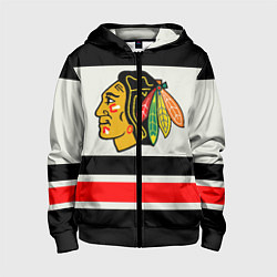 Толстовка на молнии детская Chicago Blackhawks, цвет: 3D-черный