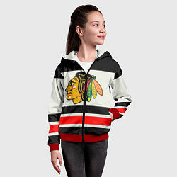 Толстовка на молнии детская Chicago Blackhawks, цвет: 3D-красный — фото 2