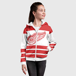 Толстовка на молнии детская Detroit Red Wings, цвет: 3D-белый — фото 2