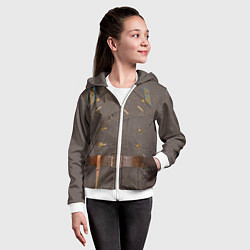 Толстовка на молнии детская Шинель, цвет: 3D-белый — фото 2