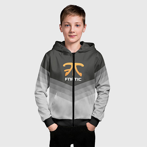 Детская толстовка на молнии Fnatic Uniform / 3D-Черный – фото 3