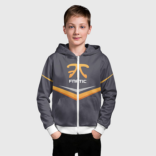 Детская толстовка на молнии Fnatic Arrows / 3D-Белый – фото 3