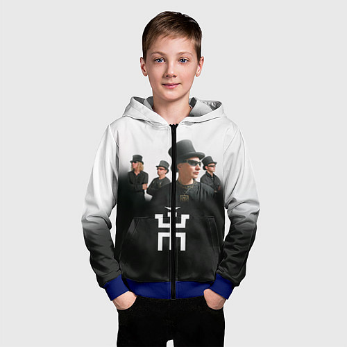 Детская толстовка на молнии Пикник / 3D-Синий – фото 3