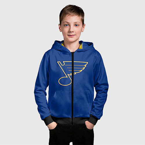 Детская толстовка на молнии St Louis Blues: Tarasenko 91 / 3D-Черный – фото 3