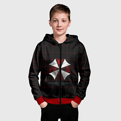 Толстовка на молнии детская Umbrella Corporation - 2, цвет: 3D-красный — фото 2