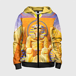 Толстовка на молнии детская Iron Maiden: Pharaon, цвет: 3D-черный