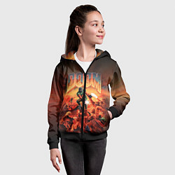 Толстовка на молнии детская DOOM: 1993, цвет: 3D-черный — фото 2