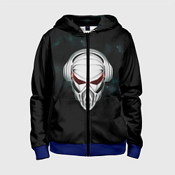 Толстовка на молнии детская Пиратская станция, цвет: 3D-синий