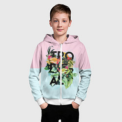 Толстовка на молнии детская Tropical Art, цвет: 3D-белый — фото 2