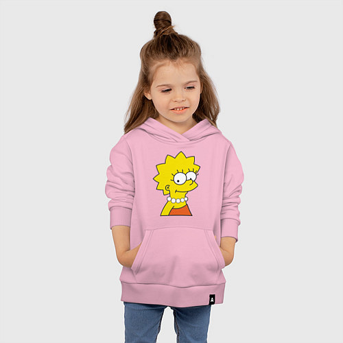 Детская толстовка-худи Lisa Simpson / Светло-розовый – фото 4