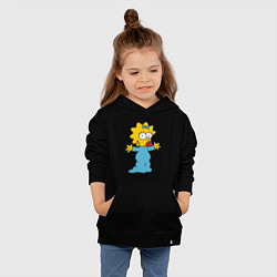 Толстовка детская хлопковая Maggie Simpson, цвет: черный — фото 2