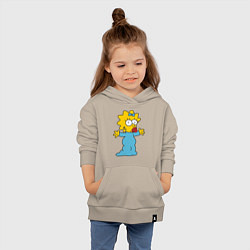 Толстовка детская хлопковая Maggie Simpson, цвет: миндальный — фото 2