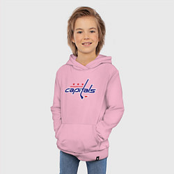Толстовка детская хлопковая Washington Capitals, цвет: светло-розовый — фото 2
