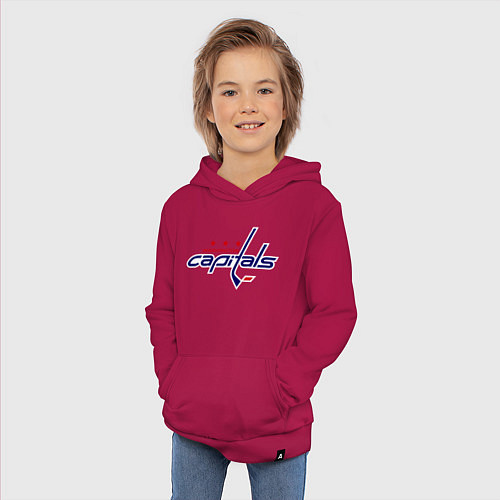 Детская толстовка-худи Washington Capitals / Маджента – фото 3