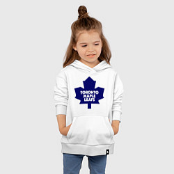 Толстовка детская хлопковая Toronto Maple Leafs, цвет: белый — фото 2