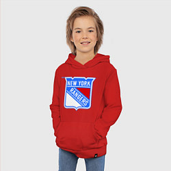 Толстовка детская хлопковая New York Rangers, цвет: красный — фото 2