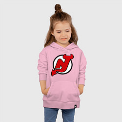 Толстовка детская хлопковая New Jersey Devils, цвет: светло-розовый — фото 2