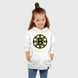Толстовка детская хлопковая Boston Bruins, цвет: белый — фото 2