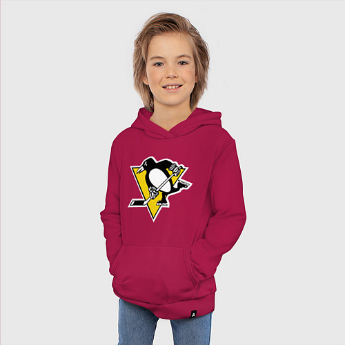 Детская толстовка-худи Pittsburgh Penguins: Malkin 71 / Маджента – фото 3