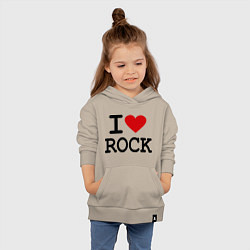 Толстовка детская хлопковая I love Rock, цвет: миндальный — фото 2