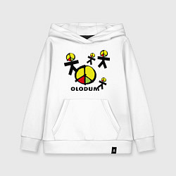 Толстовка детская хлопковая Olodum, цвет: белый