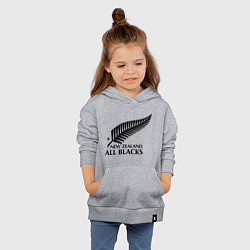 Толстовка детская хлопковая New Zeland: All blacks, цвет: меланж — фото 2
