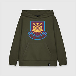 Толстовка детская хлопковая West Ham United, цвет: хаки