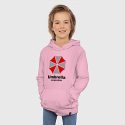 Толстовка детская хлопковая Umbrella corporation, цвет: светло-розовый — фото 2