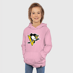 Толстовка детская хлопковая Pittsburgh Penguins, цвет: светло-розовый — фото 2