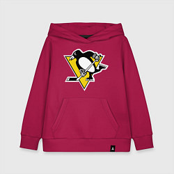 Толстовка детская хлопковая Pittsburgh Penguins, цвет: маджента