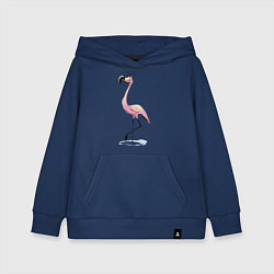 Толстовка детская хлопковая Гордый фламинго, цвет: тёмно-синий