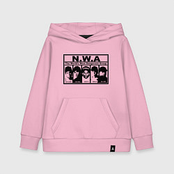 Толстовка детская хлопковая NWA, цвет: светло-розовый