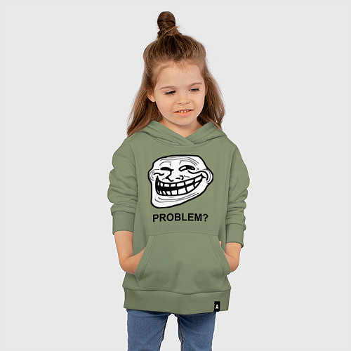 Детская толстовка-худи Trollface. Problem? Проблемы? / Авокадо – фото 4