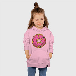 Толстовка детская хлопковая Сладкий пончик, цвет: светло-розовый — фото 2