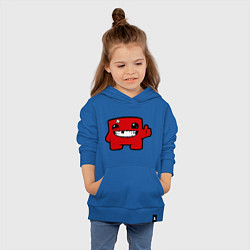 Толстовка детская хлопковая Super Meat Boy, цвет: синий — фото 2
