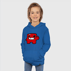 Толстовка детская хлопковая Super Meat Boy, цвет: синий — фото 2