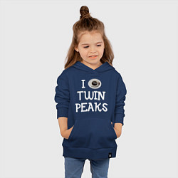 Толстовка детская хлопковая I love Twin Peaks, цвет: тёмно-синий — фото 2