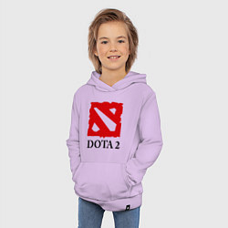 Толстовка детская хлопковая Dota 2: Logo, цвет: лаванда — фото 2