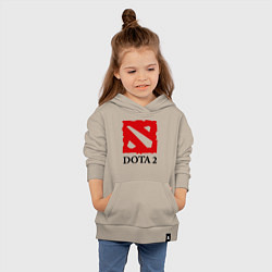 Толстовка детская хлопковая Dota 2: Logo, цвет: миндальный — фото 2