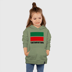 Толстовка детская хлопковая Флаг Татарстана, цвет: авокадо — фото 2