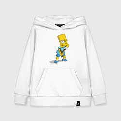 Толстовка детская хлопковая Bart Bully, цвет: белый