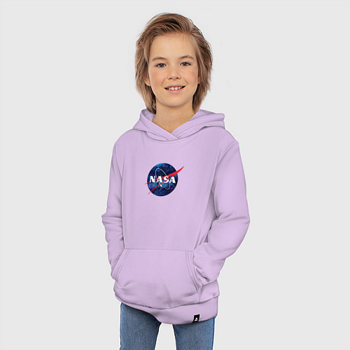 Детская толстовка-худи NASA: Cosmic Logo / Лаванда – фото 3