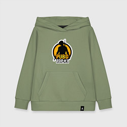 Толстовка детская хлопковая PUBG Top 1, цвет: авокадо