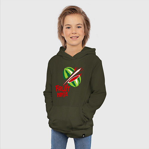 Детская толстовка-худи Fruit Ninja / Хаки – фото 3