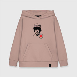 Толстовка детская хлопковая Red Hot Chili Peppers: Off, цвет: пыльно-розовый