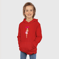 Толстовка детская хлопковая Барби на прогулке, цвет: красный — фото 2