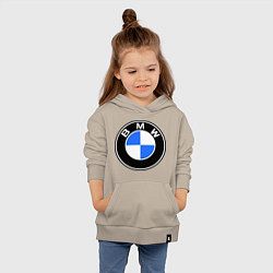 Толстовка детская хлопковая Logo BMW, цвет: миндальный — фото 2